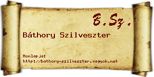 Báthory Szilveszter névjegykártya